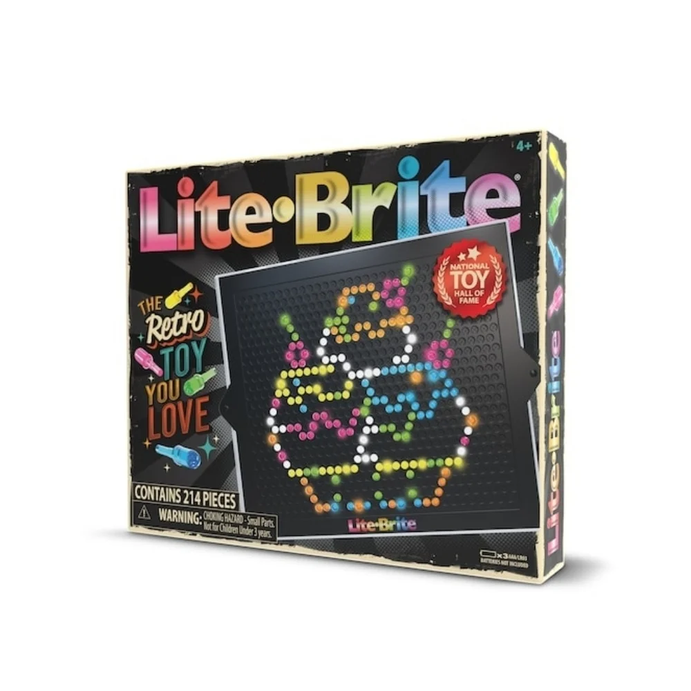 New Lite Brite by Hasbro Colorful Neon Learning Toy with Bright Pegs